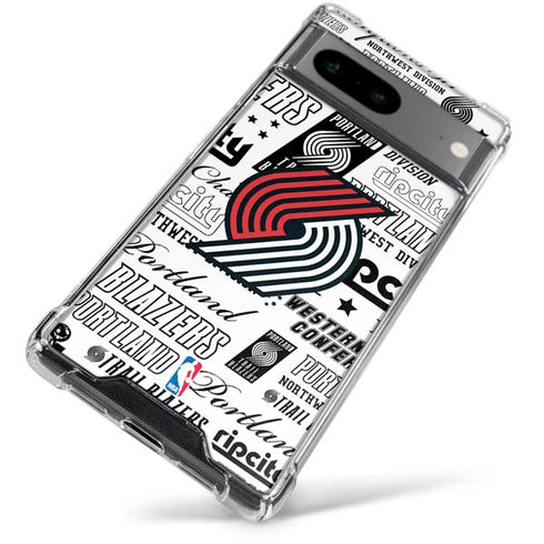 NBA Portland Trail Blazers Historic Blast Google Pixel 7a Clear Case